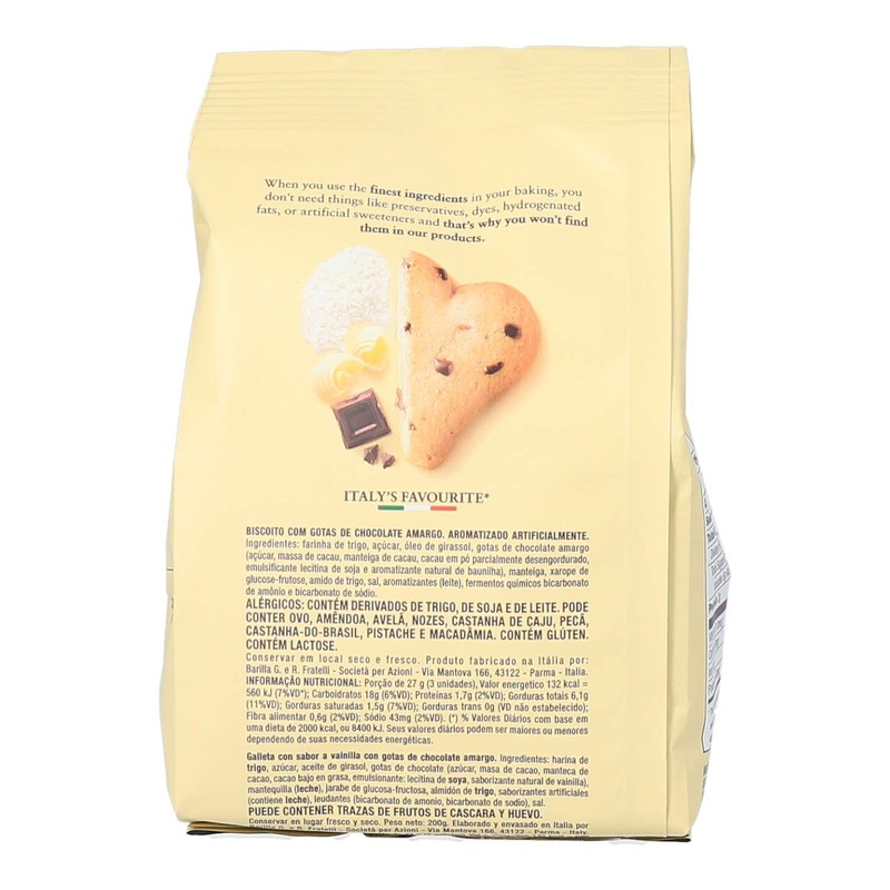 Mulino Bianco Cuoricini Shortbread Heart Cookies With Chocolate Chips -