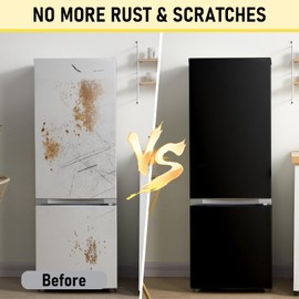 Meuvcol Appliance Paint Black, 35 Floz Appliance Epoxy Paint For Metal & Plastic Surface, Touch Up Coating For Refrigerator, Dishwasher, Washer, Microwave, Rust Preventative Coating With Tool