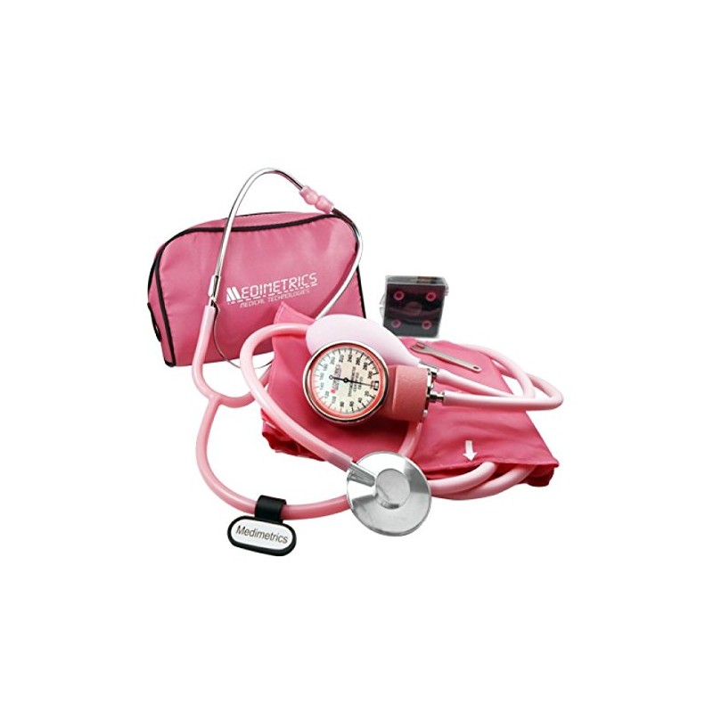MEDIMETRICS | KIT BAUMANÓMETRO/ESTETOSCOPIO SIMPLEX ROSA
