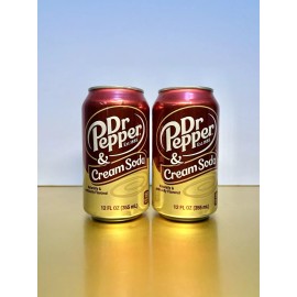 Dr Pepper New Limited Edition Dr Pepper Cream Smooth Soda (2 Cans)