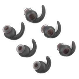 3 Pairs Silicone Hooks Eartip Eartips Earbuds Eargels Compatible with Synchros Reflect BT Sports Wireless Bluetooth Earphones (Grey)