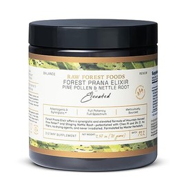 RAW Forest Foods Forest Prana Elixir Pine Pollen and Nettle Root Powder – Mountain Harvest Pine Pollen – Only from 70 Gram Jar