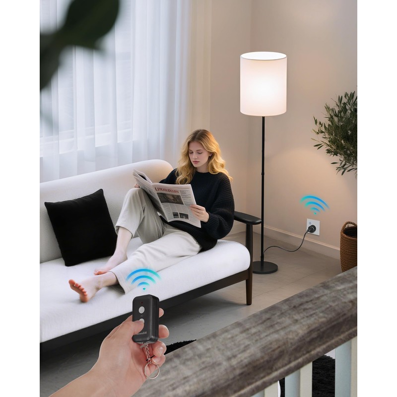 Black Remote Control Outlet, WILAWELS Wireless Remote On Off Switch