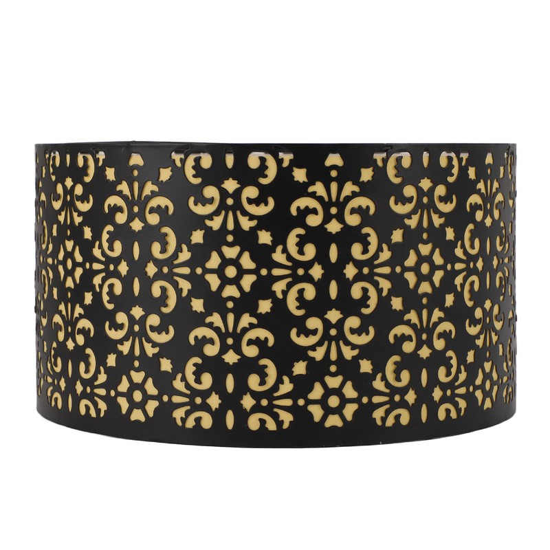 Metal Barrel Lampshade Hollow Exquisite Wrought Iron Lamp Shade with