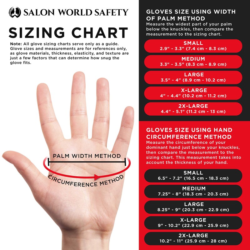 Salon World Safety Black Nitrile Disposable Gloves, 3 Boxes of