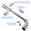 FOCMKEAS 22mm Metric L Hex Socket Wrench，Elbow Double-Head Casing Angled