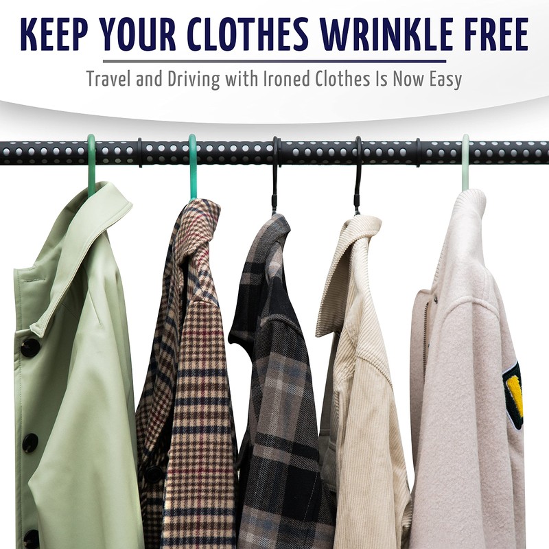 ZONETECH Car Expandable Clothes Hanger Bar - Premium Quality Classic