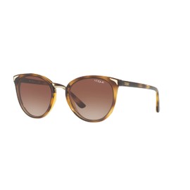 Vogue Eyewear Woman Sunglasses Dark Havana Frame, Brown Gradient Lenses, 54MM
