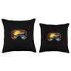 Ski Goggles Reflection Throw Pillow