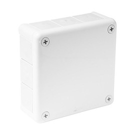 Junction Box Surface-Mounted Wet Room 051-01 Connection Box 118 x 118 x 46 mm Rubber Screw Connection Junction Box White ViPlast 3740