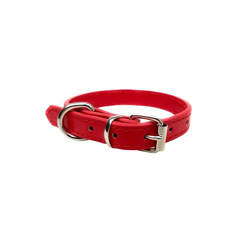 Vibrant Leather Dog Collar for Puppy, Cat, Kitten, Dogs -