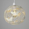 Modern Cream Wire Frame Globe Ceiling Pendant Light Shade with