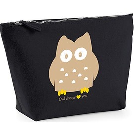 Hippowarehouse Owl always love you printed make up cosmetic wash bag 18x19x9cm