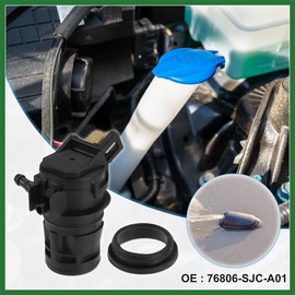 Motoforti Windshield Washer Motor Pump Fit for Honda Civic 2006-2011 for Honda Ridgeline 2006-2014 No.76806-SJC-A01 - Pack of 1 Long-lasting