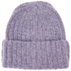 NAME IT Baby Girls' Nkfmadia Beanie Hat, Lavender gray