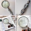 Elegant Shimmering Bead Handheld Magnifying Glass, Stylish Design with Practical