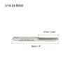 MACHSWON Machine Tap BSW 3/16-24 Thread, for Processing Through Holes