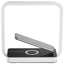 Groov-e Artemis Wireless Charging Station with LED Touch Light - 2-in-1 Charger & Lamp with 3 Levels of Brightness - Suitable For House Or Office - White
