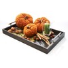 Kobolo Rectangular Bamboo Tray with Metal Handles (Grey)