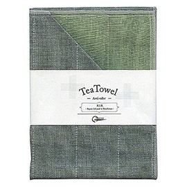 Nawrap Binchotan Tea Towel, Moss Green X Gray