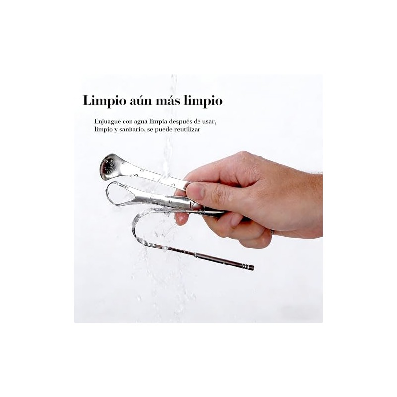 Set de 3 Limpiador de Lengua, Raspador de Lengua Acero