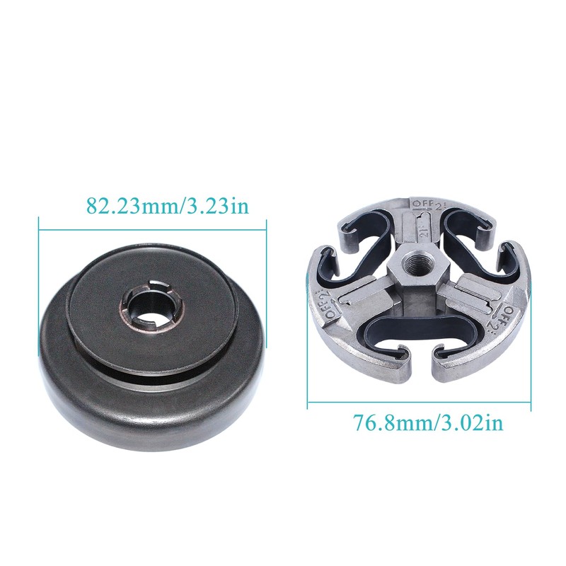 Atunee 3/8 Clutch Drum with Clutch Assembly for Husqvarna 61