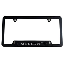 AJSDFGSH 1pc License Plate Frame Cover for Model X Space X Stainless Steel Truck Car Accessories Black, SHFG24