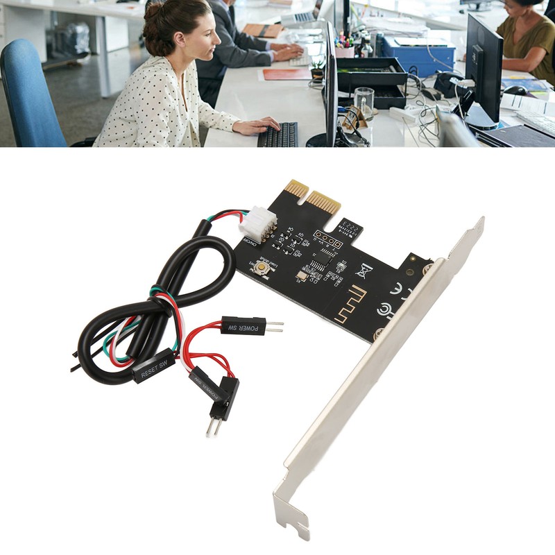 Computer Power Reset Switch PCIE Card Precise Control Thickened Gold