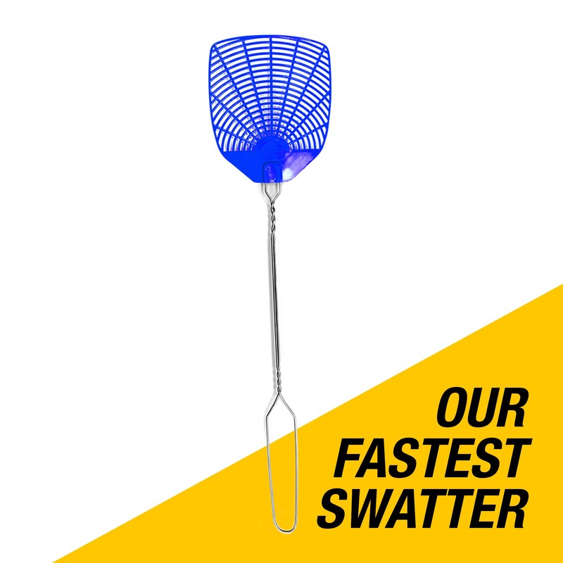 PIC Wire Metal Handle Fly Swatters (Colors May Vary), 18