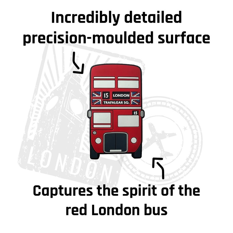 Red London Bus Fridge Magnet - Iconic British souvenir gift