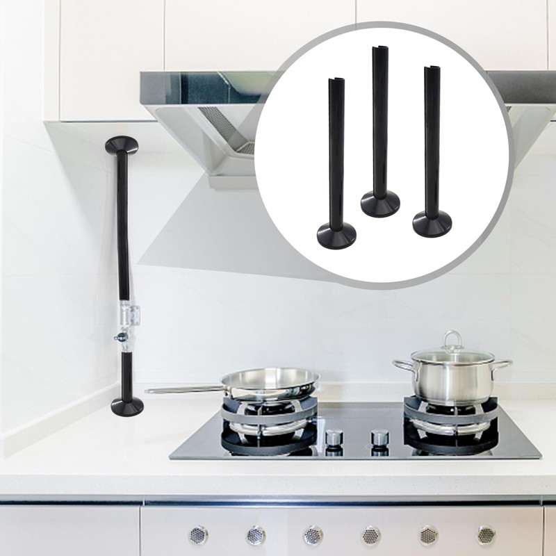 3 Pack Black Pipe Covers, 3 Pieces Pipe Collars, 200mm