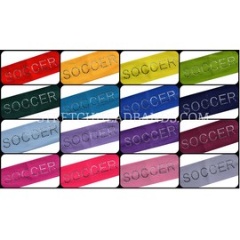 SOCCER Rhinestone Cotton Stretch Headband (Turquoise)