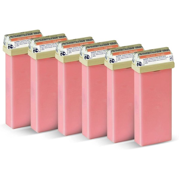 Wax Cartridges with Roll On Wax - 6 x 100ml Wax Cartridges - Professional Beauty Care - [Pink] BEAUTY IMAGE