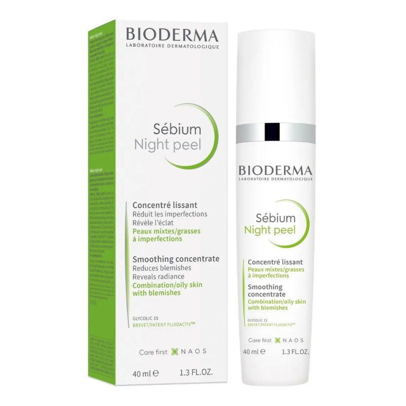 Bioderma Sébium Night Peel, Peeling De Alta Tolerancia, 40ml