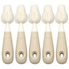 Soonsooa Baby Bottle & Nipple Cleaning Brush Set (5-Pack) 5-Pack - Beige 3ea