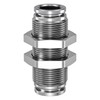 Stainless Steel Pneumatic Bulkhead Fitting IQS 8 mm Hose Connector