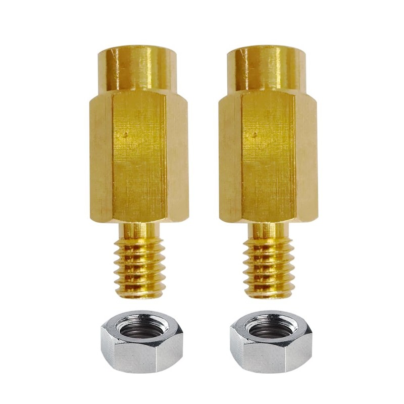 5/16"-18 Brass Battery Terminal Clamp Extension Bolts, Male and Female