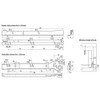 Roller Drawer Slides/Runners Bottom Fix Metal White L:500mm (1pair)