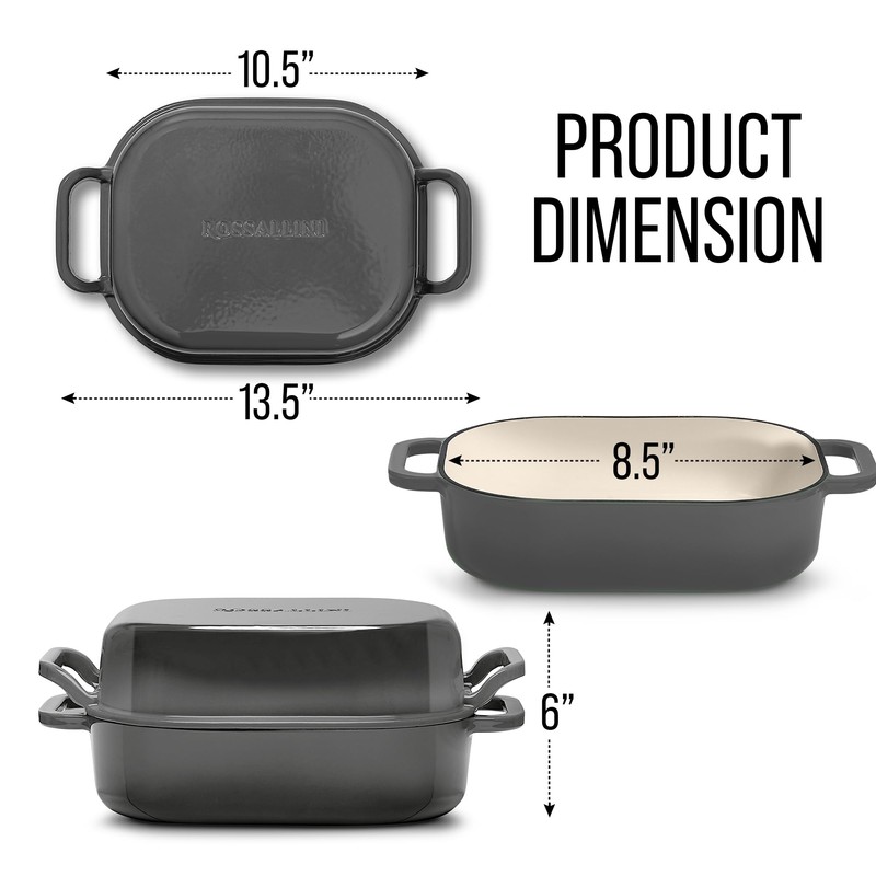 ROSSALLINI Signature Enameled Cast Iron Sourdough Bread Oven | Non-Stick
