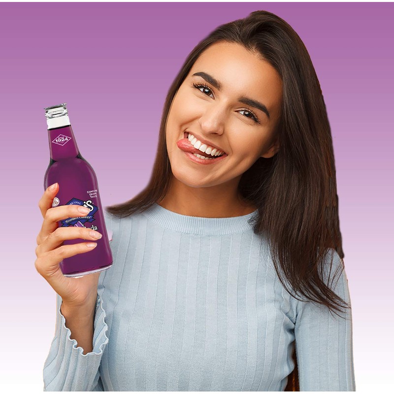 Stewart's Grape Soda, 12 fl oz (24 Glass Bottles)