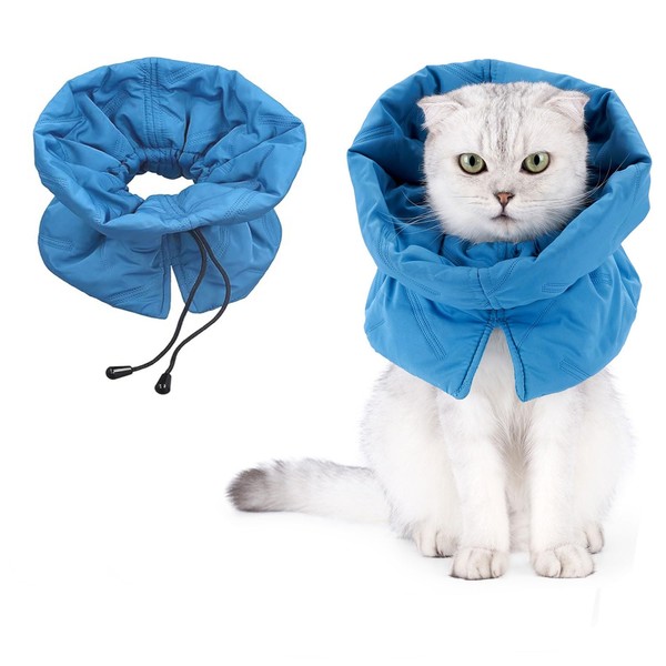 YQkangzhu Cat Recovery Collar, Soft Adjustable Cat Cone Collar, Breathable