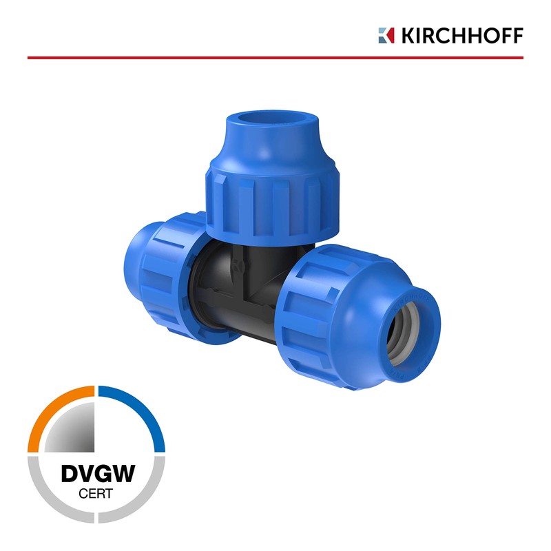 T-piece 3XØ32 MM Polypropylene Plastic Pipe Connector Fitting Cold Water