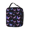 PrelerDIY Whimsical Pastel Butterflies Black Lunch Box - Insulated Lunch