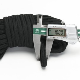 joycraft Soft Cotton Rope, Black Soft Rope, 10MM x 64Ft Cotton Rope, 2 Pack Sturdy Twisted Rope for Clotheslines, Long Tying Rope for DIY Craft Projects, Bundling Camping and Home Decoration Rope