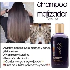 Shampoo Matizador Para Cabello Terramar, 250ml.