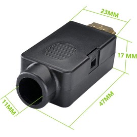 Oiyagai HDMI Male Adapter Connector Welding to Wiring Terminal Breakout Board with Case