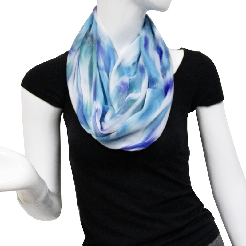 Glamexx24 Loop Tube Scarf for Women, Colour Gradient Summer Loop