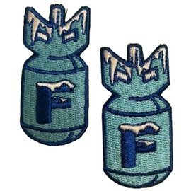 MIG Atlanta F Bomb Frosty Morale Parches - Juego de 2 parches bordados de gancho y bucle (2.5 x 1.5 pulgadas)
