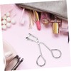 PACKOVE Stainless Steel Eyelash Curler with Slip Pad Portable Handheld