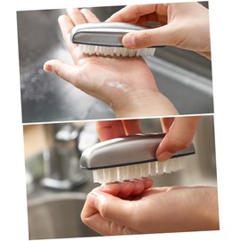 Healeved Stainless Steel Cleaning Brush Nail Cleaning Brush Practical Cleaning Brush Convenient Cleaning Brush Dryer Combs Grout Scrub Odor Absorber Soap Stainless Steel Soap Brush Silver